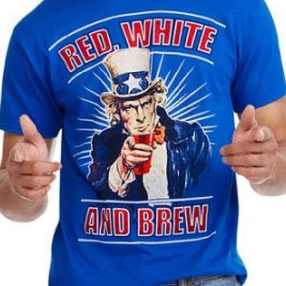 FRUIT OF THE LOOM Other - Uncle Sam Mens Americana Short Sleeve T-Shirt FRUIT OF THE LOOM Other - Uncle Sam Mens Americana Short Sleeve T-Shirt